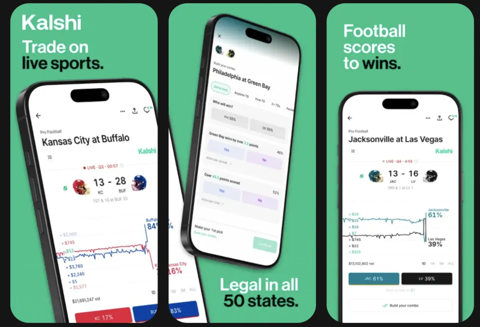 Kalshi phone interface for the app