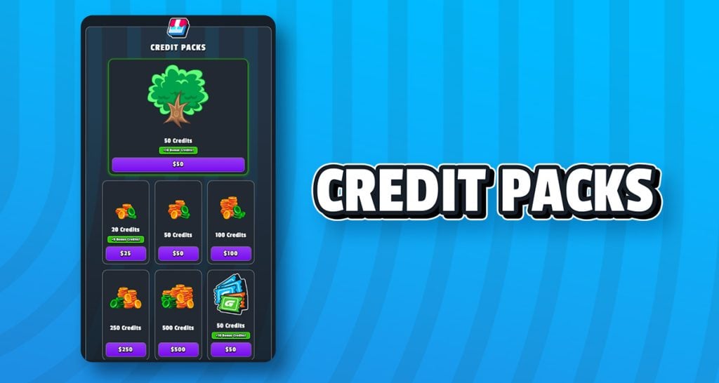 GiddyUp Credit Packs