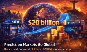 Polymarket Kalshi prediction markets go global $20 billion valuations