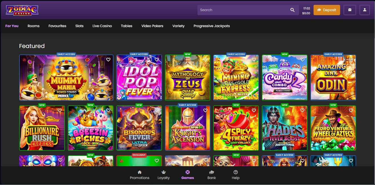 Zodiac Casino Games