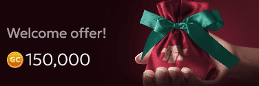 Firesevens welcome bonus 150,000 gold coins, 150,000 GC