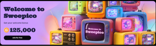 Sweepico welcome bonus 125,000 GC