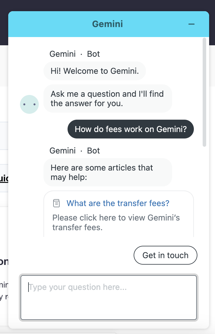 Gemini Support Chat
