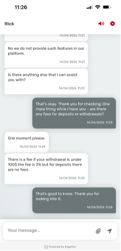 PowerPlay Live Chat - That's good to now. Thank you for looking into it.