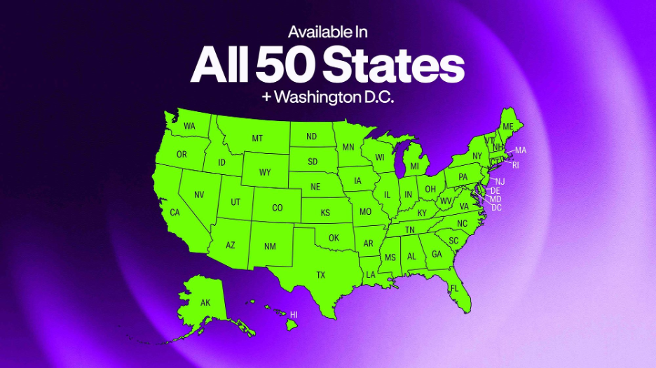 PrizePicks Available in all 50 states + Washington D.C.