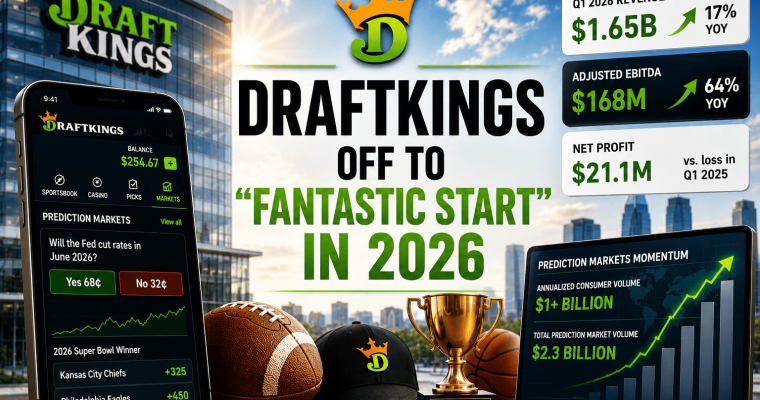 DraftKings Off to “Fantastic Start” in 2026 as Prediction Markets Take Center Stage