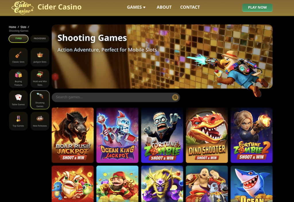 Shooting Games at Cider Casino