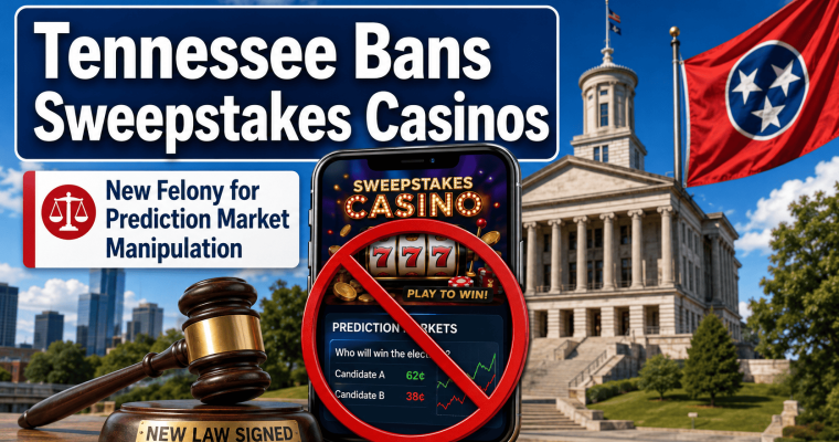 Tennessee Bans Sweepstakes Casinos Goes After Prediction Markets