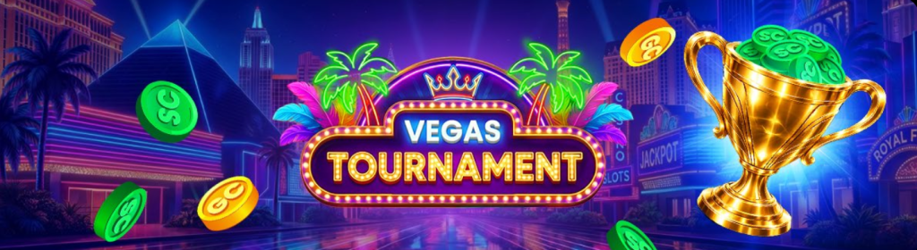 Vegas Tournament Splash Coins weekly tournaments running all month long