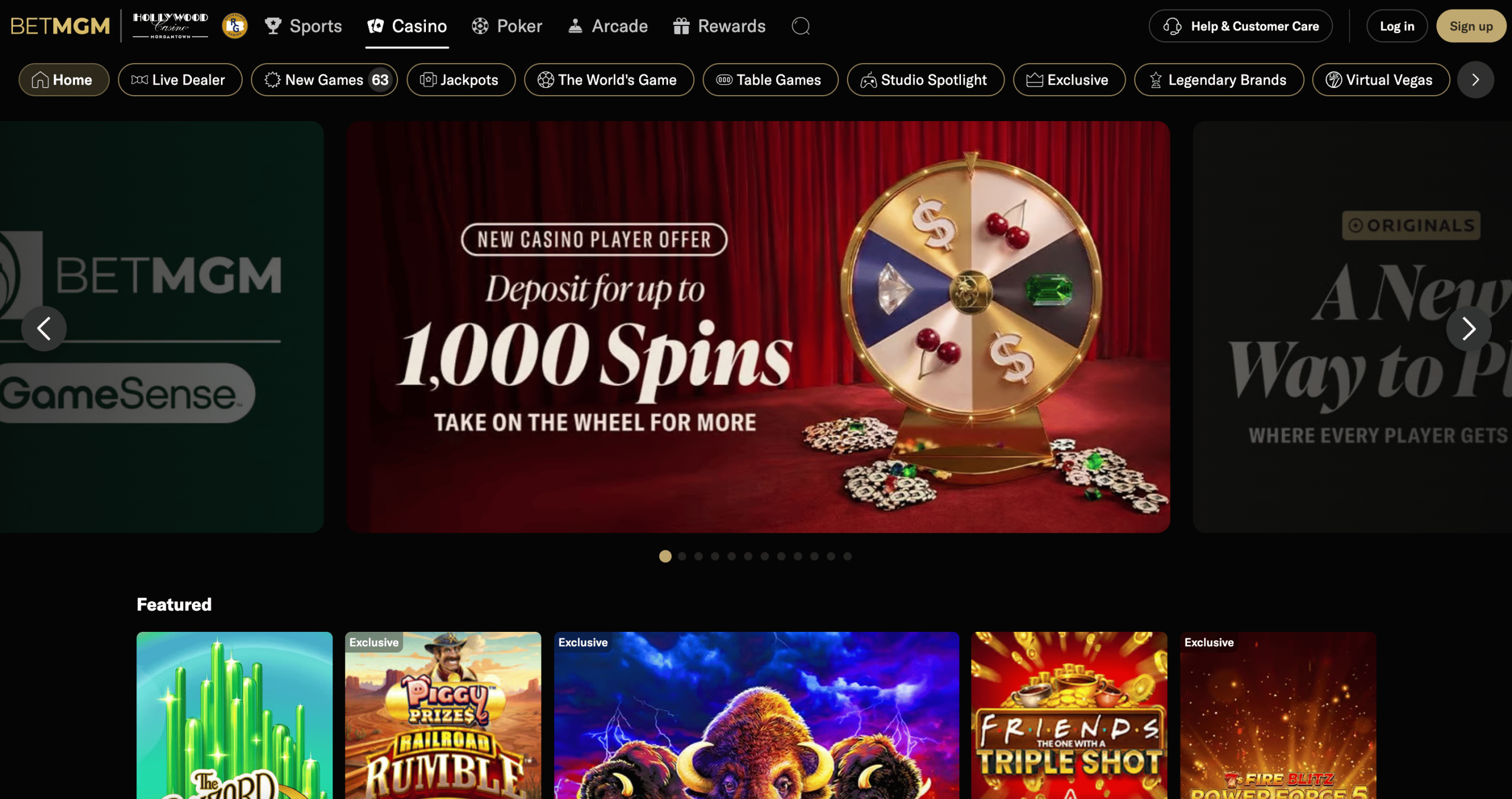 New Casino Player offer - Deposit for up to 1,000 Bonus Spins – Take on the Wheel for More!