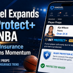 FanDuel expands bet protect+ to WNBA as injury insurance trend gains momentum - Phone interface for Fanduel Sportsbook with WNBA player over WNBA backdrop. Player Props - If your player exits due to injury, your bet is protected. Injury Protection Active. Protected Wager.