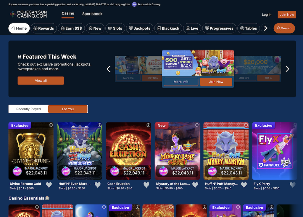 Mohegan Sun Online Casino Connecticut
