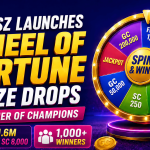 Pulsz launches Wheel of Fortune prize drops - Summer of Champions. Spin and Win wheel. GC 1.6M + Free SC 8000 - 1000+ winners