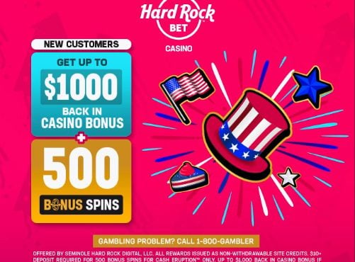 Hard Rock Bet Casino Michigan Is Giving Away 500,000 Bonus Spins for the 4th of July