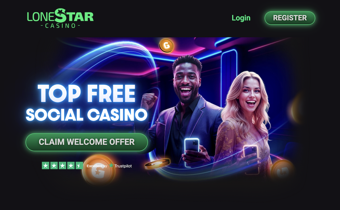 LoneStar Casino Landing Page Screenshot