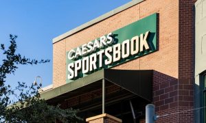 Caesars Sportsbook sign on a building