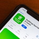 DraftKings app seen in App Store in iPhone screen
