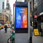 Kalshi ad promoting their service for betting in the NYC Mayoral election in New York