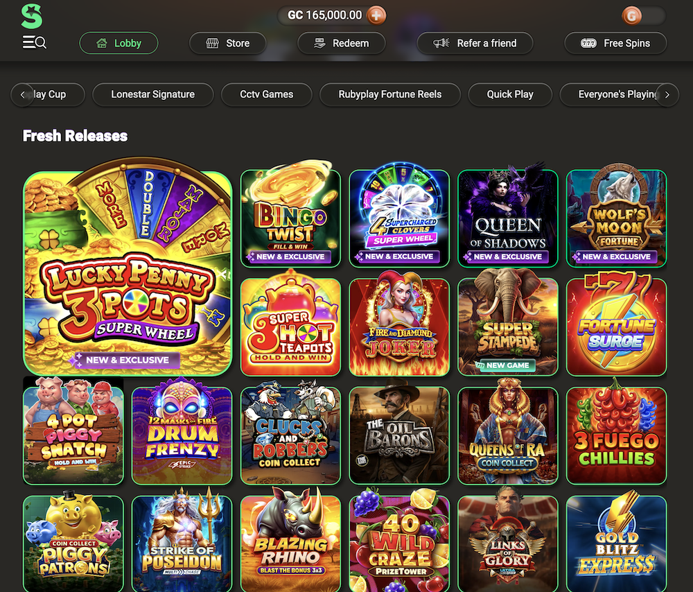 LoneStar Casino Screenshot