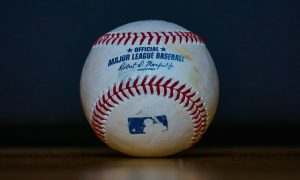 Used Baseball with 'Official Major League Baseball' Inscription