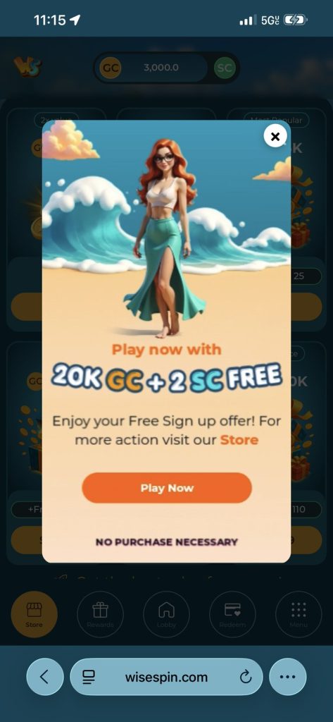 Wisespin Casino Sign Up Bonus(1)