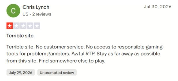 Wisespin Casino Trustpilot Review (Negative)
