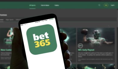 bet365 logo seen on a mobile device