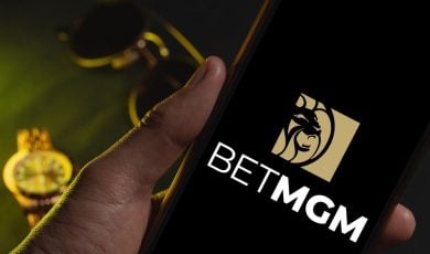 betMGM logo on a device