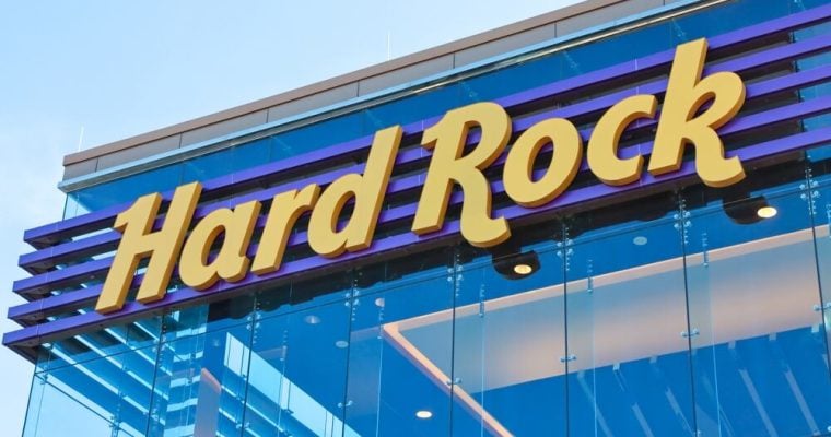 closeup of Hard Rock Casino sign