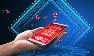 smartphone with creative slot machine and other games