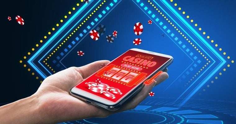 smartphone with creative slot machine and other games