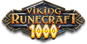 Viking Runecraft 1000 slot game logo featuring bold gold lettering on a dark metallic Norse-inspired shield. The title “Viking Runecraft 1000” appears in a stylized fantasy font with glowing gold accents and intricate Viking knotwork details surrounding the frame. The design reflects the slot's theme of Norse mythology, ancient runes, and Viking adventure, with the “1000” prominently highlighted to emphasize the game's winning potential and feature-driven gameplay.