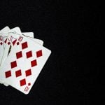 A royal flush ten, jack, queen, king and ace of diamonds