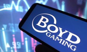Boyd Gaming company logo displayed on mobile phone