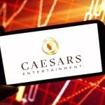 Caesars Entertainment company logo displayed on mobile phone