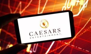 Caesars Entertainment company logo displayed on mobile phone
