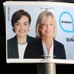 Election poster for the Quebec provincial election