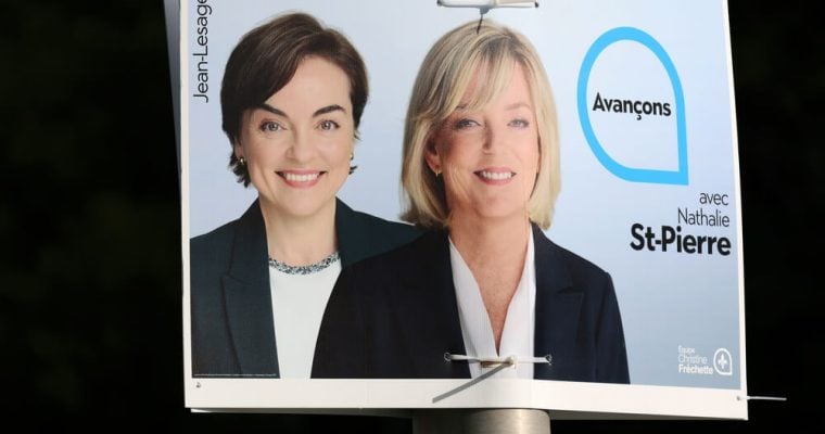 Election poster for the Quebec provincial election