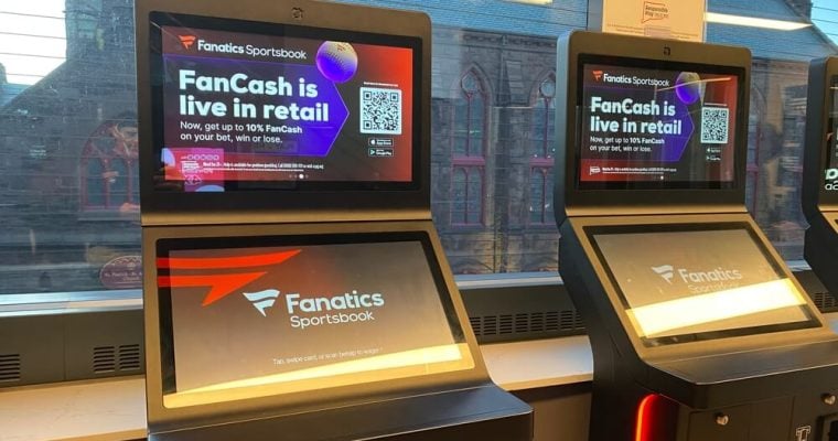 Fans place bets at a Fanatics Sportsbook