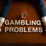 Gambling Problems made of wooden block letters