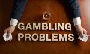 Gambling Problems made of wooden block letters