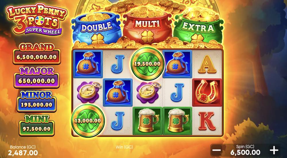 LoneStar Slot Lucky Penny 3 Pots Gameplay Screenshot