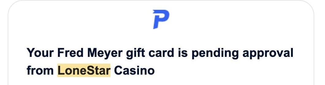 3. A real gift card redemption. icon