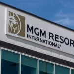 MGM Resorts International sign on the building at the headquarters in Las Vegas, NV
