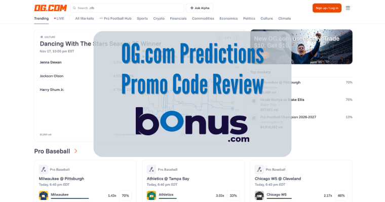 OG.com Predictions Promo Code Review Bonus.com