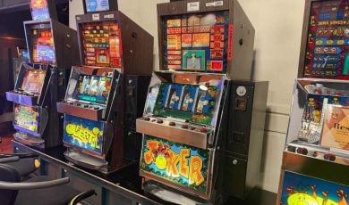 Slot machine casino interior