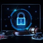 concept of control law legal online casino gamble bet cyber security background
