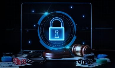 concept of control law legal online casino gamble bet cyber security background