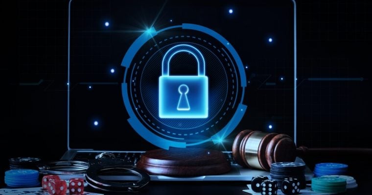concept of control law legal online casino gamble bet cyber security background