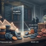 Featured image for: Polymarket Odds on CLARITY Act Fell Before Senate Blocked Crypto Market Bill